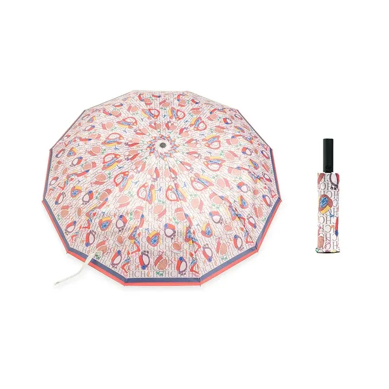 CH Printing Design Umbrella Parasol Umbrella High-end Multifunctional Umbrella Fashion Style Semi-automatic Umbrella Unique