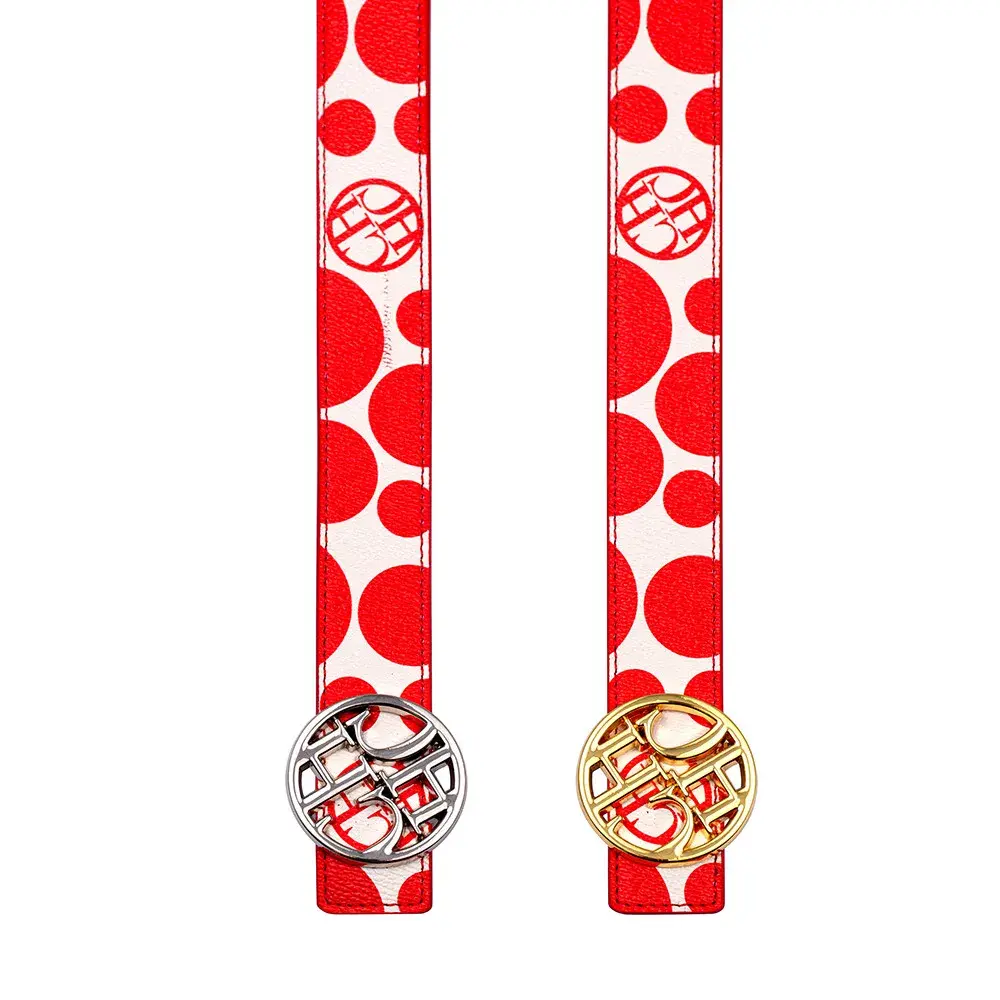 CH Universal Belt for Men and Women Double-sided Metal Buckle Exquisite Pattern Gift Box High-grade Packaging Round Pattern Belt