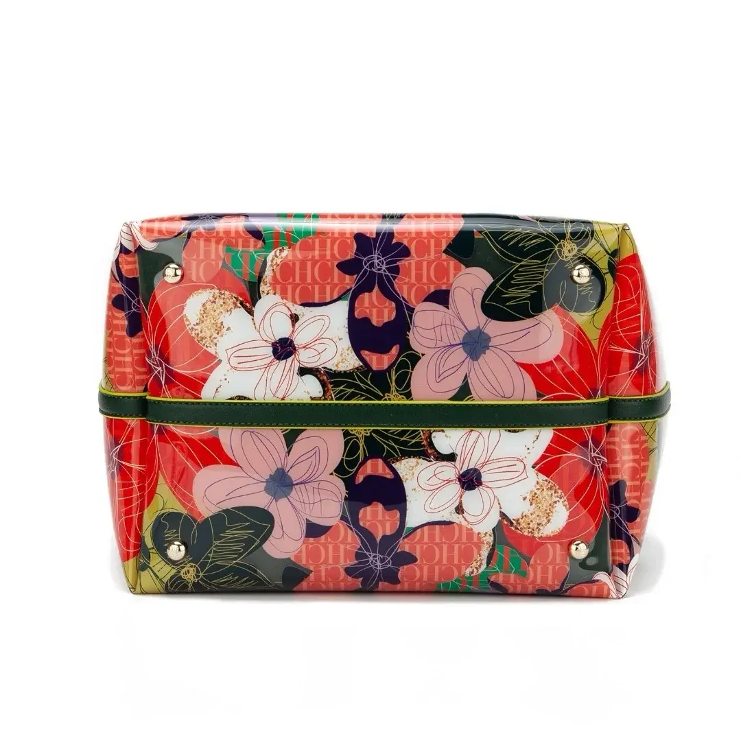 CH Ladies Flower Fashion Hundred Large Capacity Handbag Elegant Shopping Ladies Bags Creative Pattern Shoulder Bag