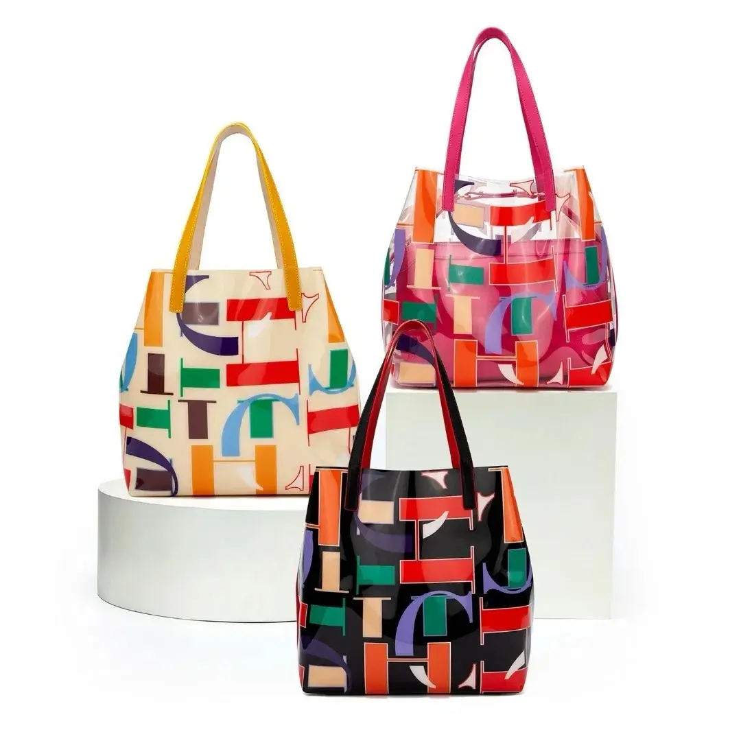 CH Ladies Flower Fashion Hundred Large Capacity Handbag Elegant Shopping Ladies Bags Creative Pattern Shoulder Bag