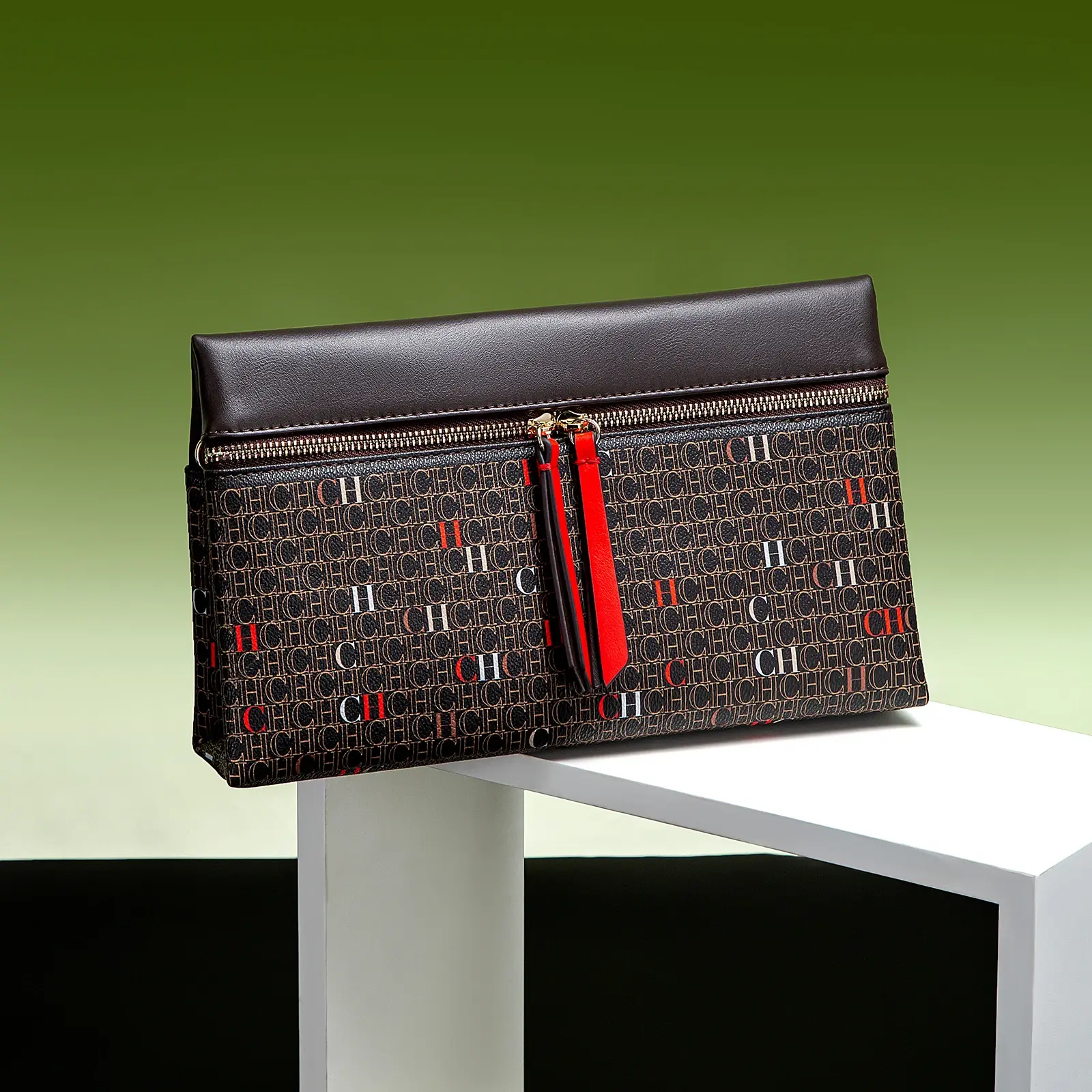 CH Colorful Letters Zipper Compact Elegant Bag Exquisite Stripe Fashion Women's Bag Crossbody Printed Brand Women's Bag
