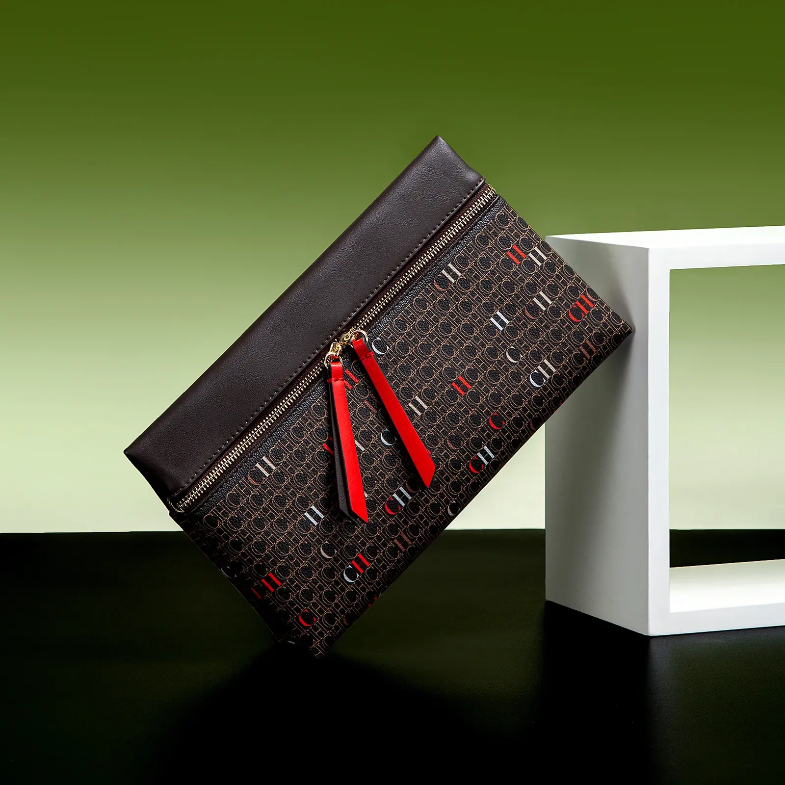 CH Colorful Letters Zipper Compact Elegant Bag Exquisite Stripe Fashion Women's Bag Crossbody Printed Brand Women's Bag