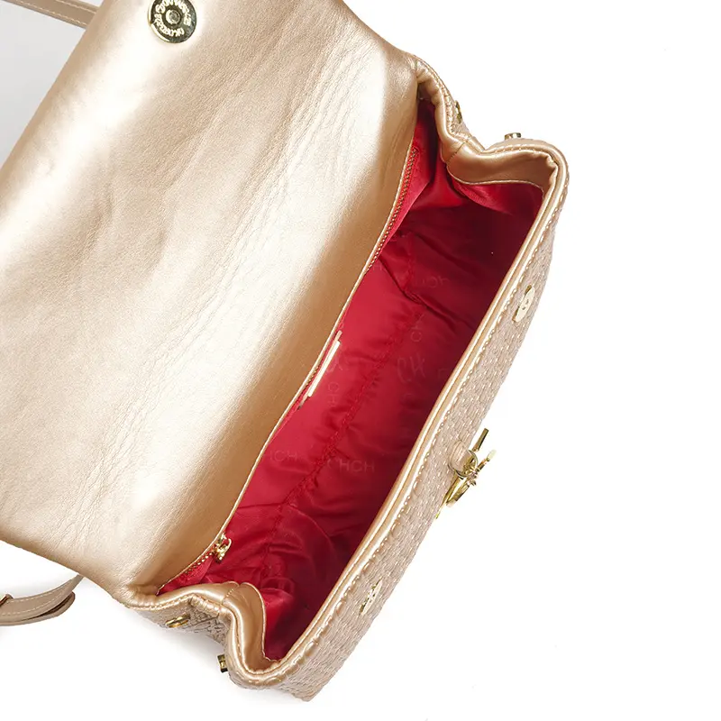 CH Ladies Elegant Light Luxury Crossbody Bag Solid Color Brand Classic Letters Logo Buckle Handbag Large Capacity High Quality