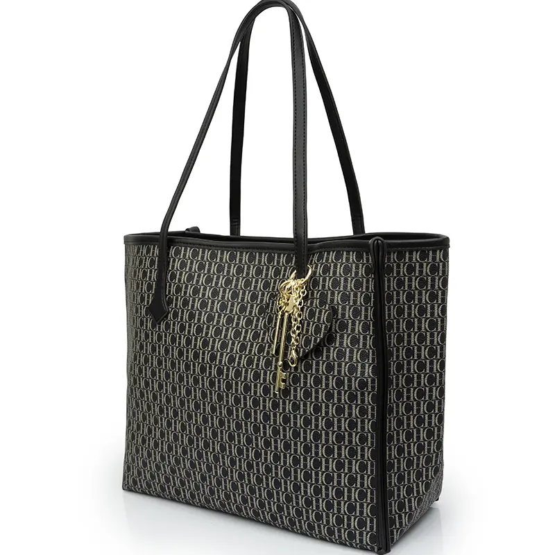 CH Brand Large Capacity Multifunctional Classic Women's Tote Bag with Key Accessories Pendant 2025 New Women's Shoulder Bag