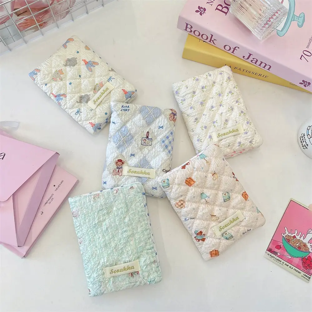 Cute Cartoon Flower Passport Cover for Women Multifunctional Polyester Travel Accessories Holder