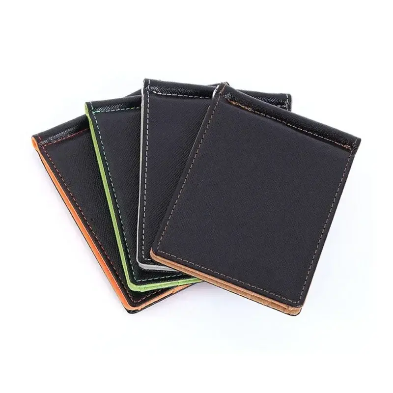 Brand Men Wallet Short Card Holder Wallets Purses PU Leather Money Clips Solid Thin Wallet for Men Purses