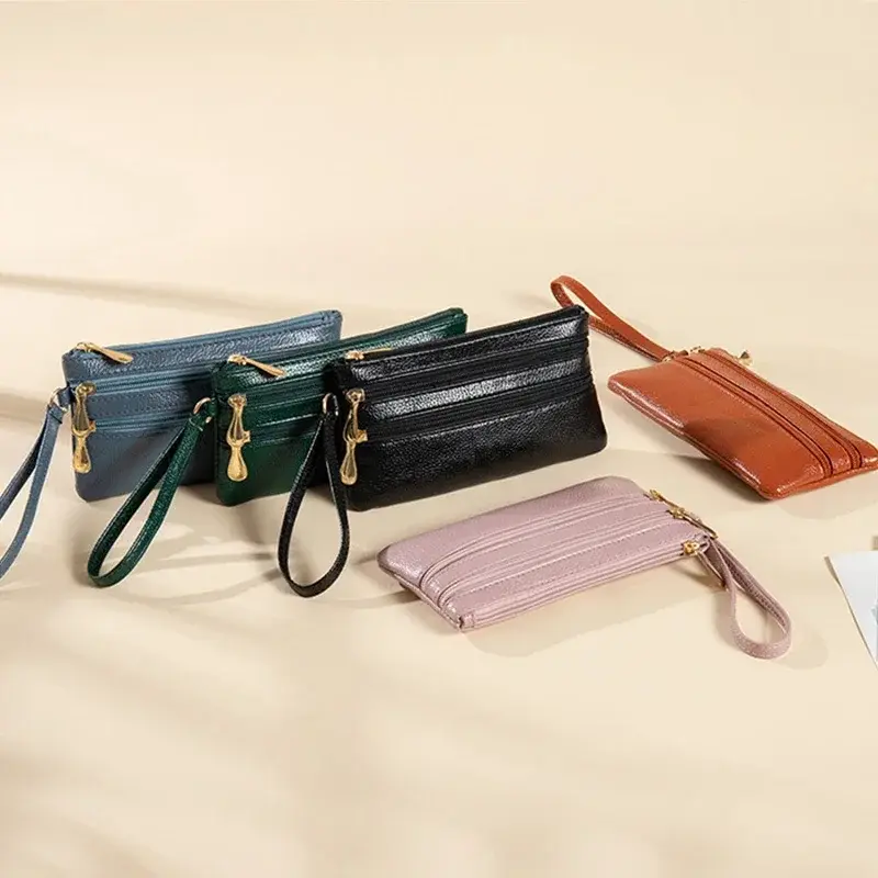 PU Leather Women Money Bag Simple Solid Female Long Card Holder Wallet High Quality Lady Clutch Purse Zipper Phone Bags