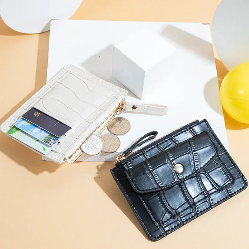 Fashion Women's Wallet with Zipper Pocket Coin Pouch Clutch Bag PU Leather Coin Purse Multi-card Card Holder Small Wallet