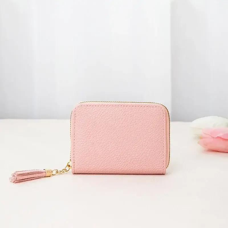 Fashion Tassel Women Wallet Female Purse PU Leather Short Mini Wallets Zipper Clutch Purse Female Small Wallet for Women