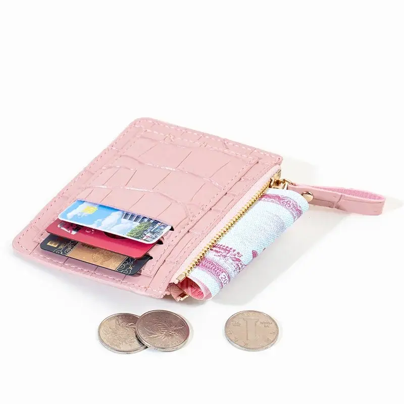 Fashion Women's Wallet with Zipper Pocket Coin Pouch Clutch Bag PU Leather Coin Purse Multi-card Card Holder Small Wallet