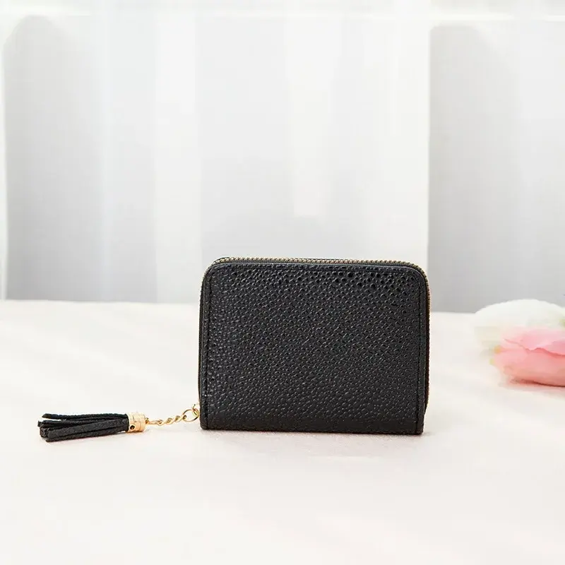 Fashion Tassel Women Wallet Female Purse PU Leather Short Mini Wallets Zipper Clutch Purse Female Small Wallet for Women
