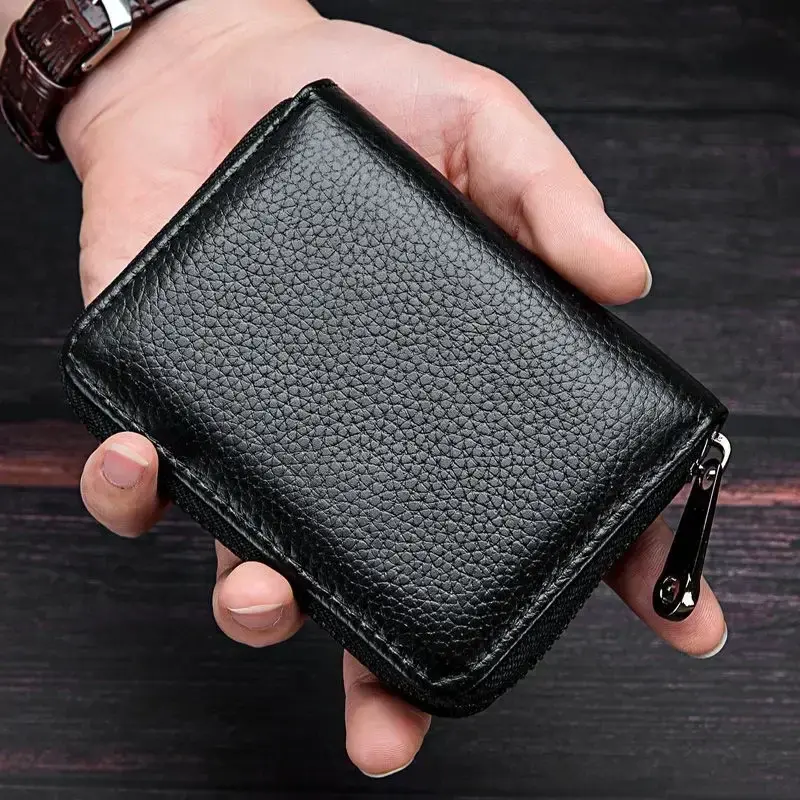 ID Cards Holders Bank Credit Bus Cards Cover Pu Leather Women Men Coin Pouch Wallets Bag Business Zipper Card Holder Organizer