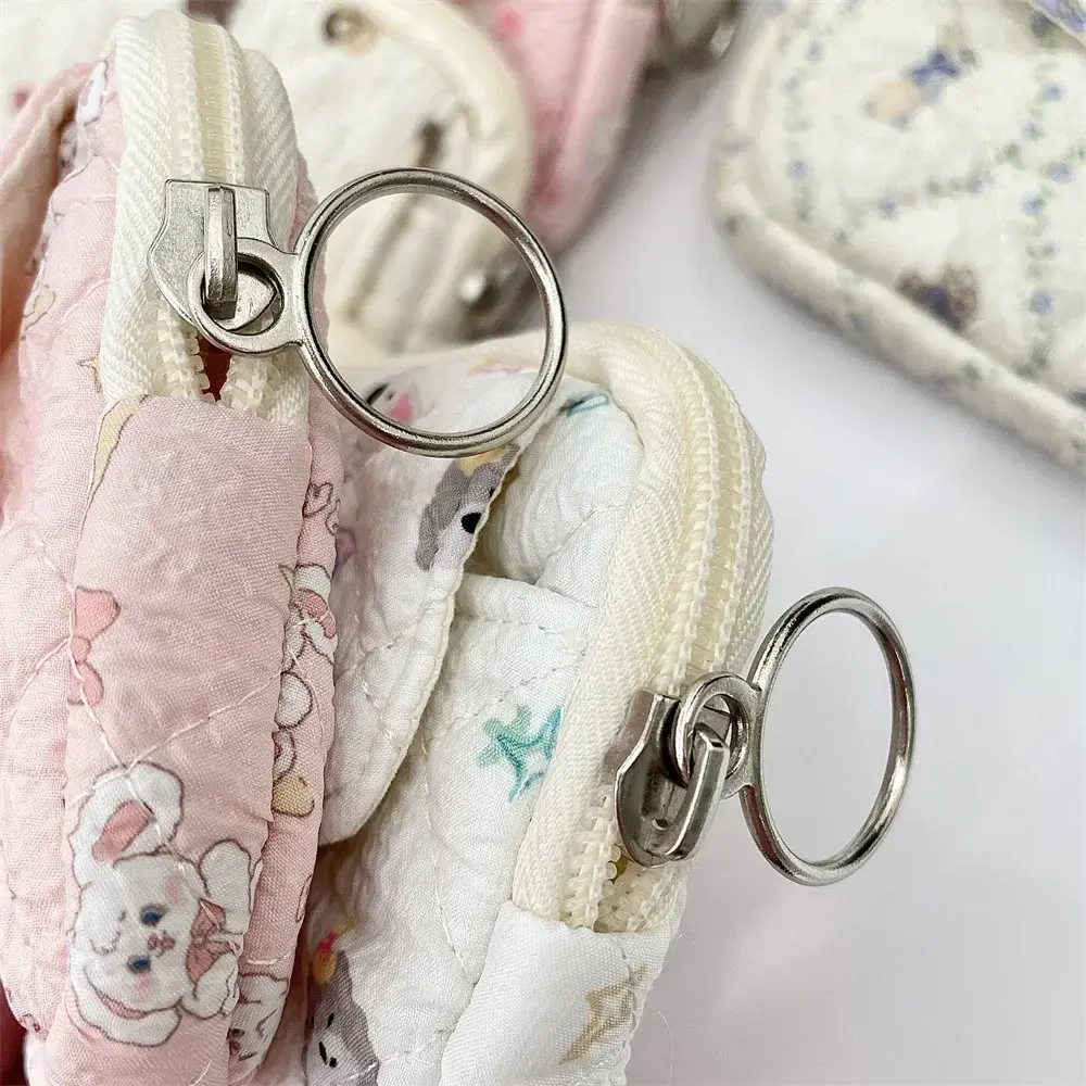 Cute Cartoon Coin Purse Kawaii Wallet Double Layer Storage Bag Portable Keys Earphones Coin Zipper Pouch for Kids Gift