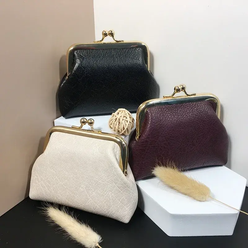 New Retro Women Small Coin Purse Ladies Money Key Earphone Wallet Candy Color Girl Coin Storage Bags Pouch