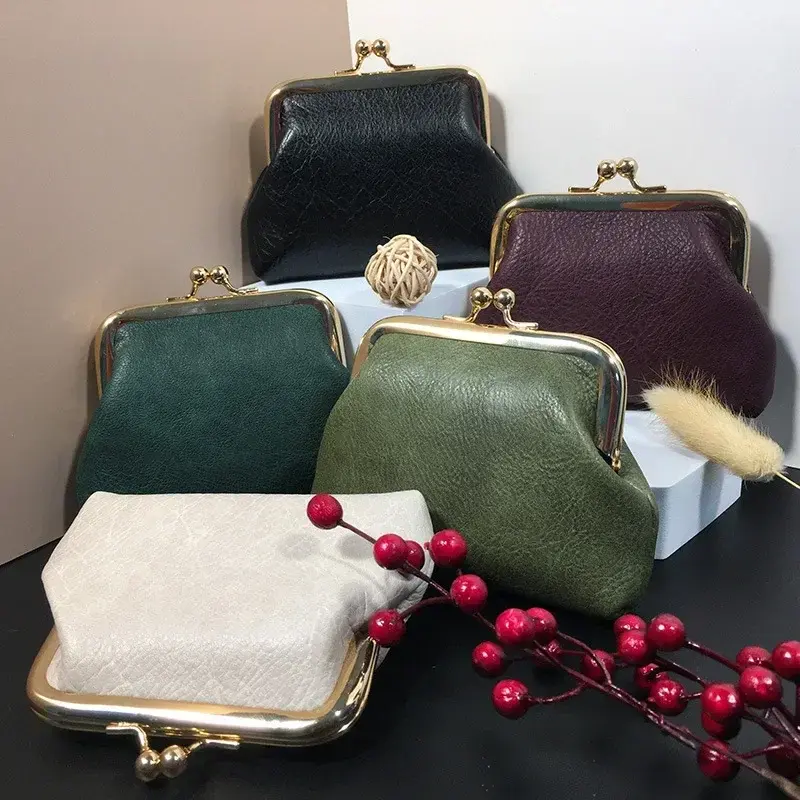 New Retro Women Small Coin Purse Ladies Money Key Earphone Wallet Candy Color Girl Coin Storage Bags Pouch