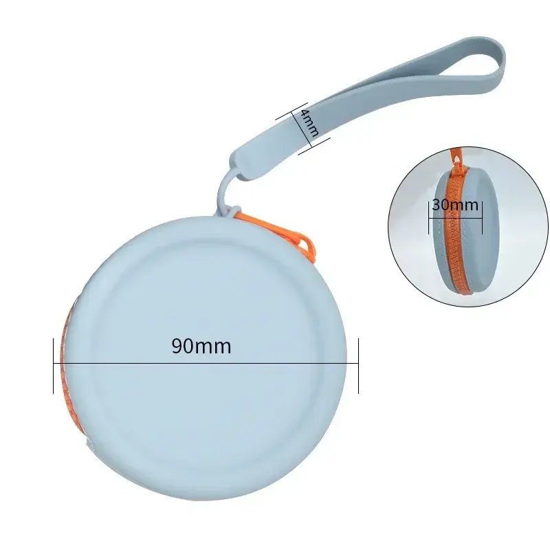 Cute Round Silicone Coin Purse Solid Color Coin Bag Mini Wallet Women Girls Key Money Headset Bag Clutch Purse Pouch Kid Gift