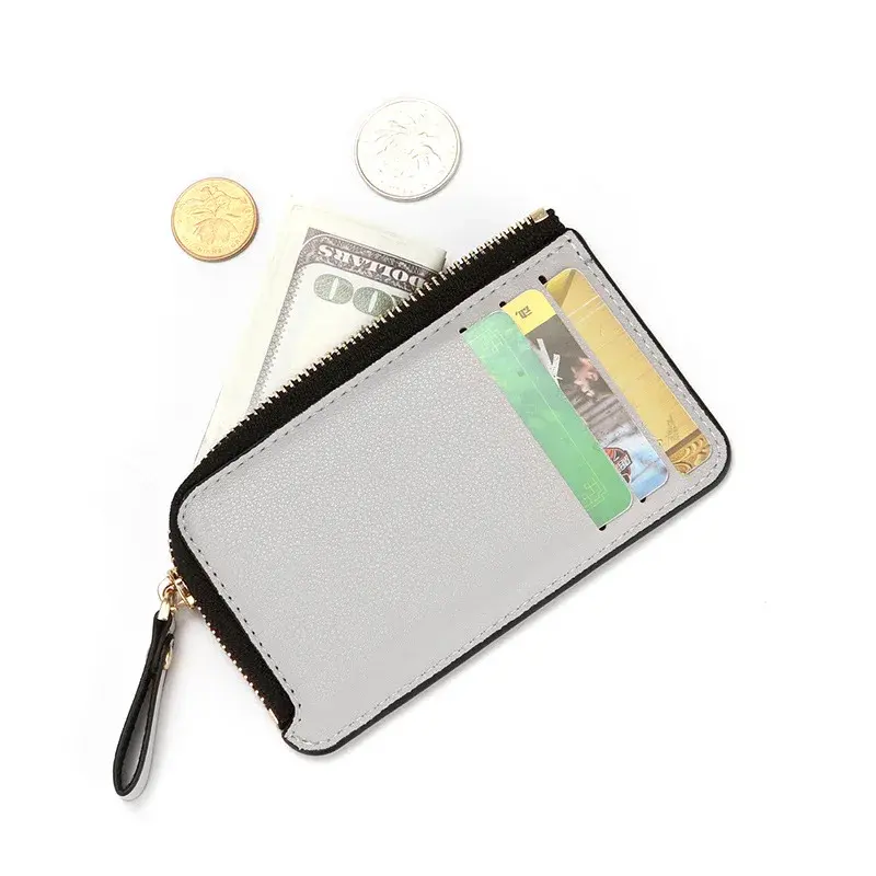 New Fashion Slim Men's Leather Wallet Unisex Business Credit Card Holder Women Small Cash Clip Coin Purse Man Money Bag Wallets