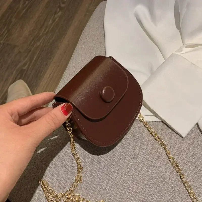 New Mini Women Shoulder Bag Coffee Black Yellow Small Crossbody Bags Fashion Earphone Lipstick Storage Bag