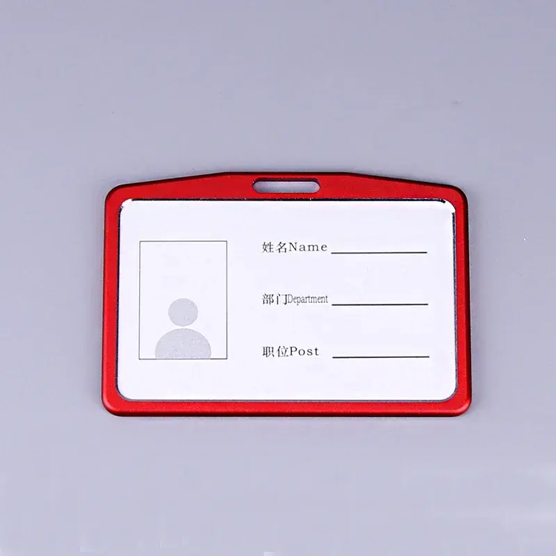 Aluminium Alloy Employee Name ID Card Cover Metal Work Identity Badge ID Card Holder Business Case Credit Card Holder Wallet