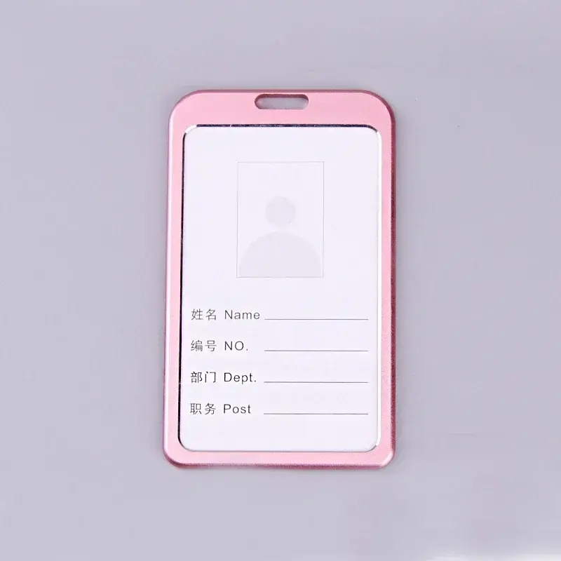 Aluminium Alloy Employee Name ID Card Cover Metal Work Identity Badge ID Card Holder Business Case Credit Card Holder Wallet