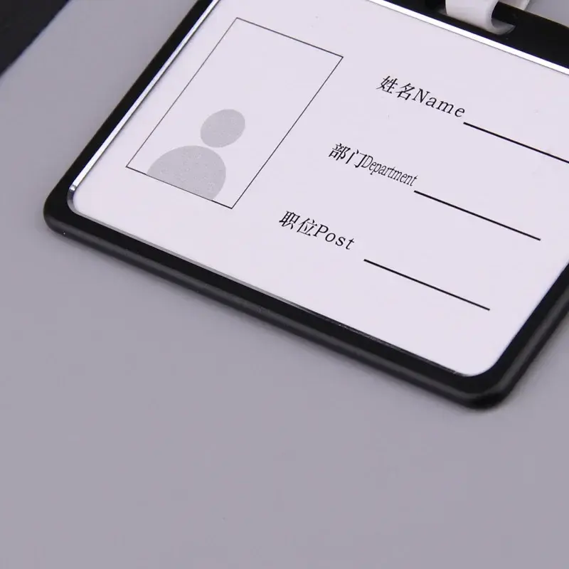 Aluminium Alloy Employee Name ID Card Cover Metal Work Identity Badge ID Card Holder Business Case Credit Card Holder Wallet