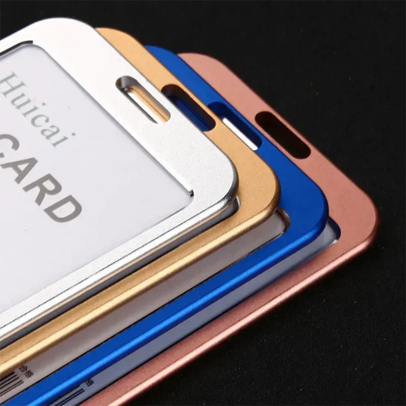 Aluminium Alloy Card Holder Lanyard Badge Case Staff Workers Pass Credit ID Holder Business Office Supplies Card Badge Holder