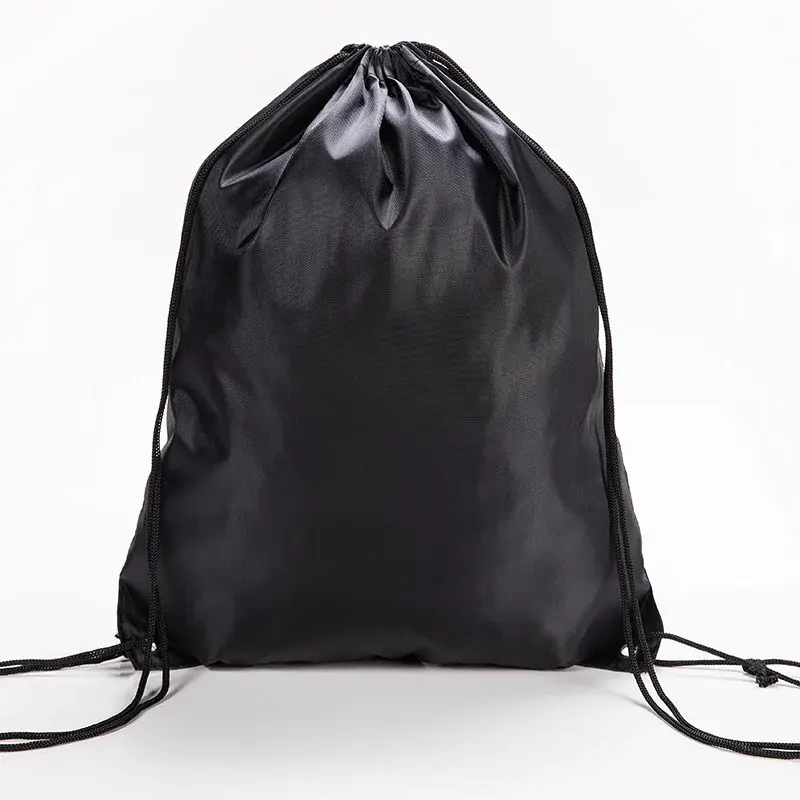 New Polyester Waterproof Sports Drawstring Backpack Casual Bag Men Women Beach Swimming Portable Drawstring Shoes Clothes Bags