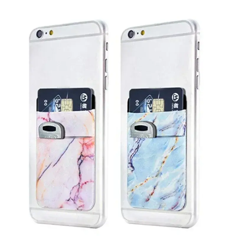 Phone Wallet Case with Self-Adhesive Sticker Card Sleeves, Credit Card Holder and Silicone Cellphone Pocket for Men and Women