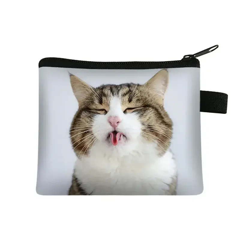 Cartoon Cute Cat Coin Wallet Bag Clutch Zipper Coin Key Bag Money Pocket Purses Women Men Coin Purse Small Kid Pouch Gift
