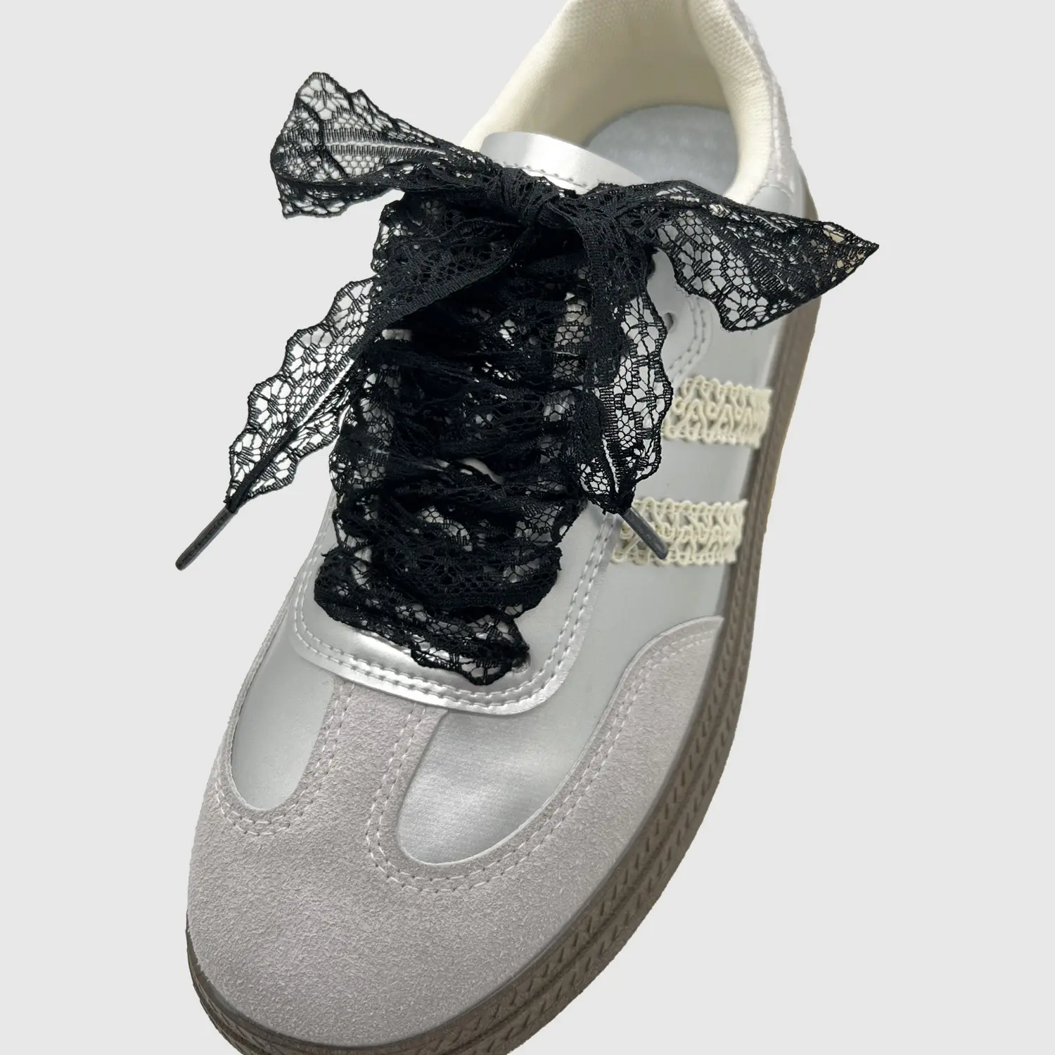 1Pair DIY Lace Flat Shoelace for Sneakers Shoelaces for Women Casual Shoes Black White Shoe Laces Accessorices