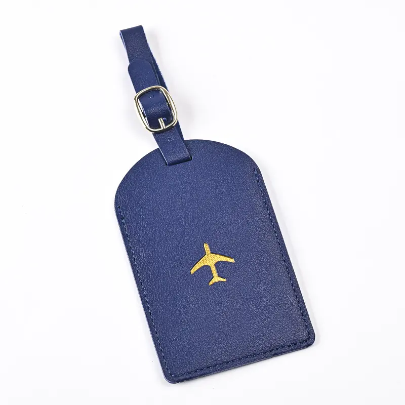 1PCS PU Leather Business Luggage Tag Suitcase Address Label Luggage Boarding Case Label Name ID Address Clip Travel Accessories