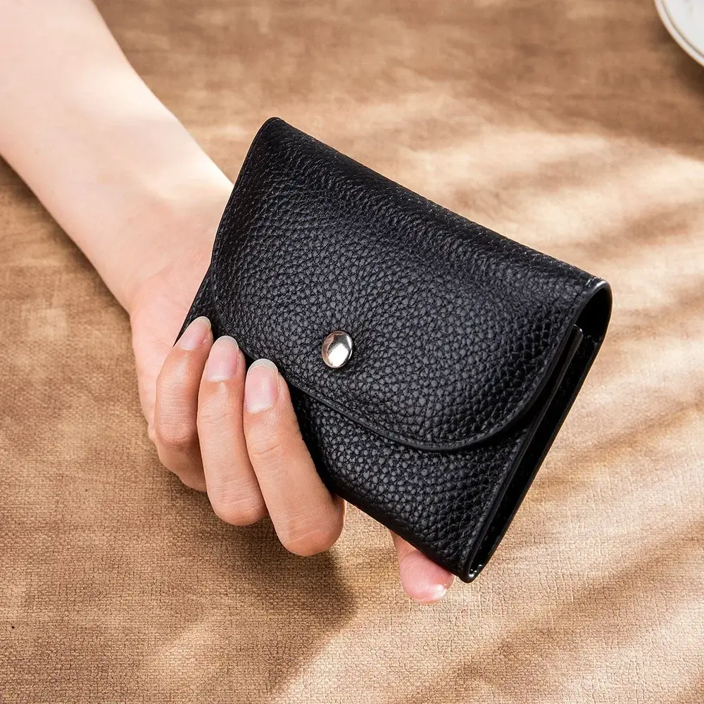 Genuine Leather Women's Wallet Fashion Short Coin Purse Card Holder Small Ladies Wallet Female Zipper Mini Clutch Purses