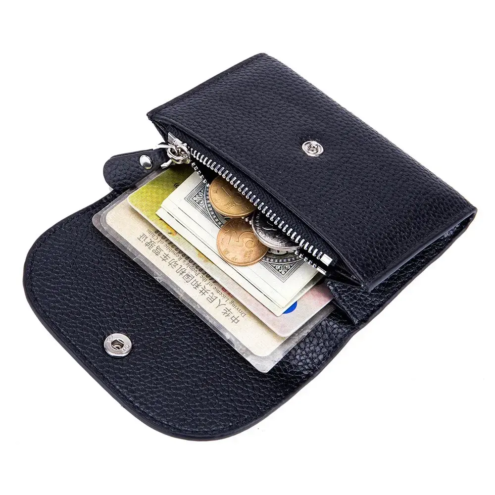 Genuine Leather Women's Wallet Fashion Short Coin Purse Card Holder Small Ladies Wallet Female Zipper Mini Clutch Purses
