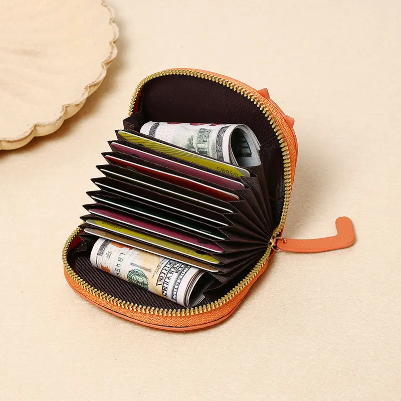 Cartoon Cat Shaped Cute Wallet Women's Multi-card Slots Holder Fashion PU Leather Coin Purse Bank Card Organizer Clutch Bag