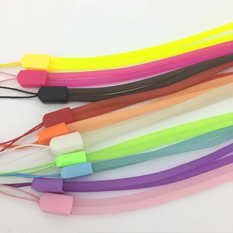 Fashion Luminous Neck Strap Lanyard Phone Lanyards Mobile Phone Strap Lanyard Silicone Soft Rope Business Card Holder Lanyard