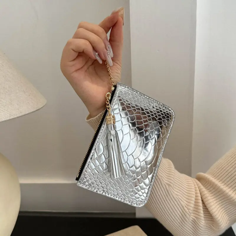 New Fashion Mini Cute Coin Purse Key Chain Leather Wallet for Women Portable Card Holder ID Bag Key Coin Pouch