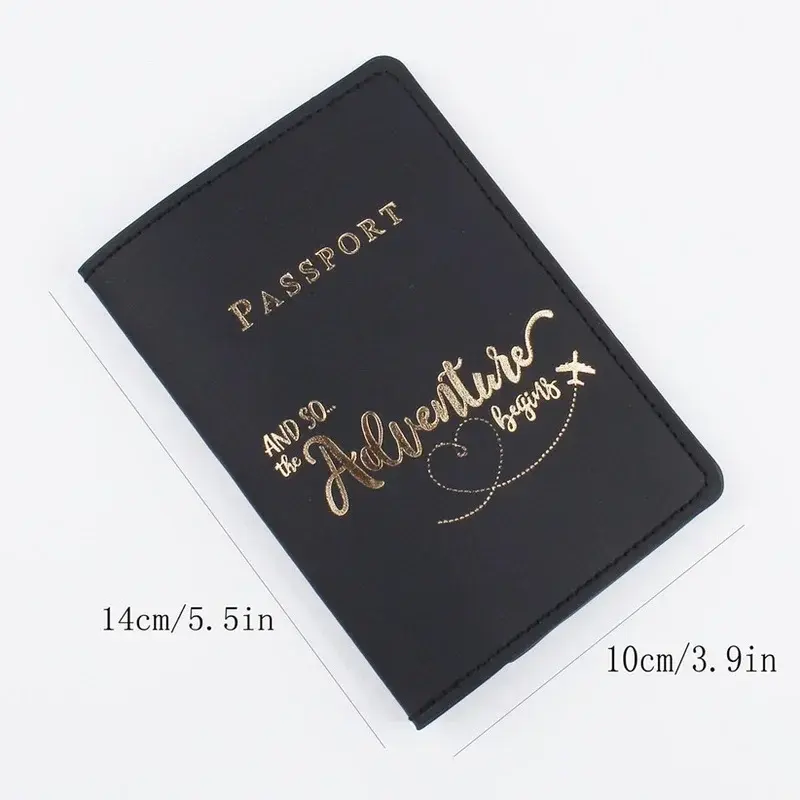 Pu Leather Passport Cover Simple Letter Plane Pattern Men Women Travel Wedding Passport Covers Holder Fashion Wedding Gift