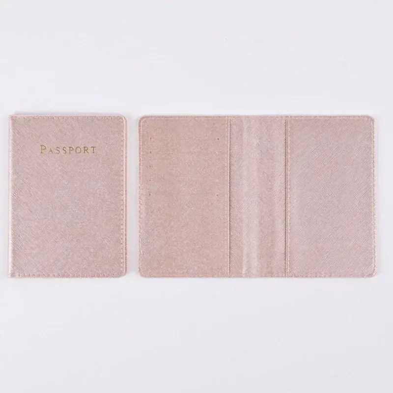 New Solid Color PU Leather Passport Cover with Multi-functional Card Case