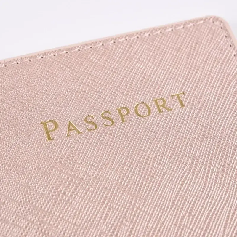 New Solid Color PU Leather Passport Cover with Multi-functional Card Case