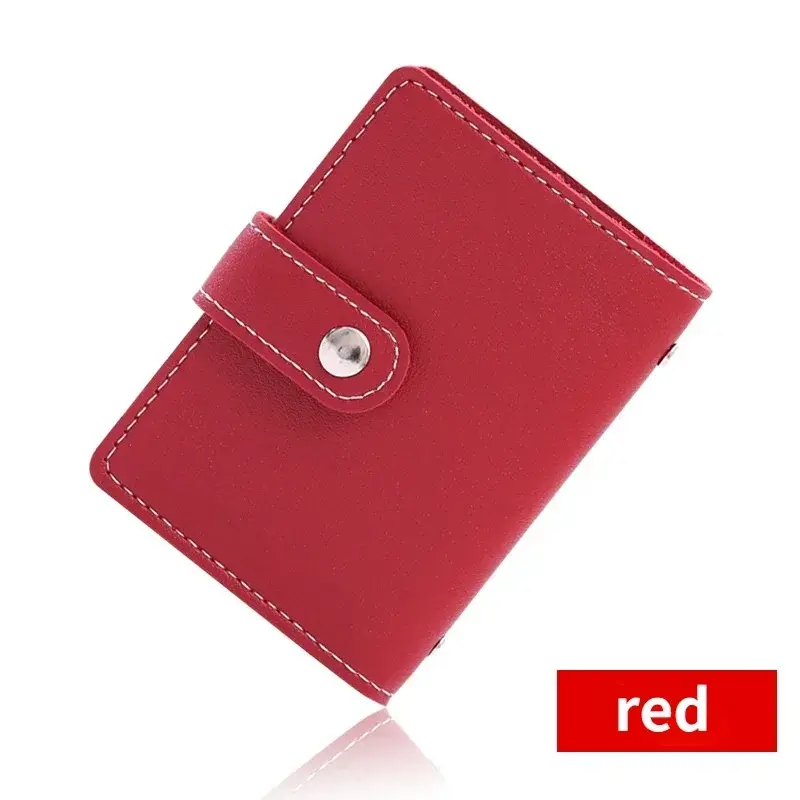 Women Men Candy Color Bank Credit Card Holder Wallets Cover PU Leather Card Holder Wallet 26 Multi Slot Slim Card Case