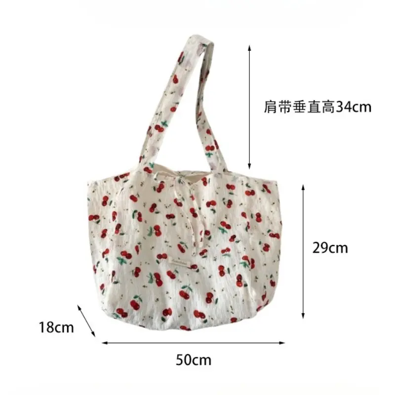 Fresh sweet Tote Bag for Women Girls Kids Shoulder Bag with Inner Pocket For Work Travel And Shopping Dropshipping