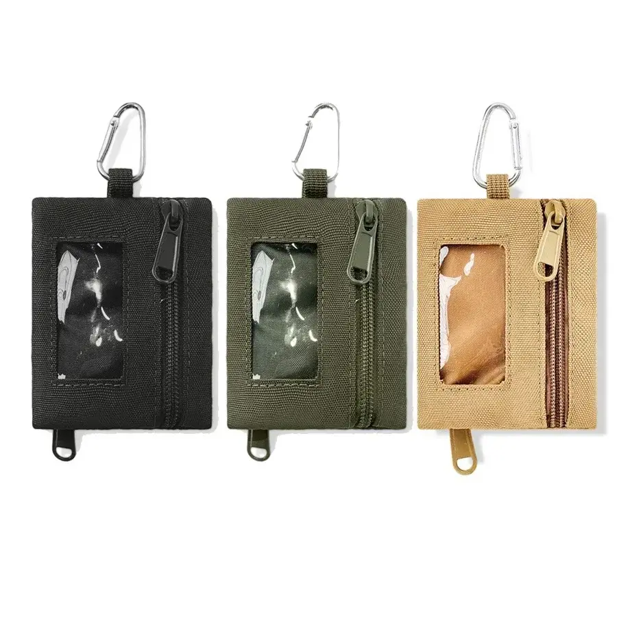 Cute Coin Purse Money Pouch with Keychain Wallet for ID Credit Card Storage - Portable Canvas Mini Coin Bags Bank Card Holder