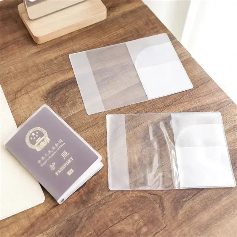Transparent PVC Passport Cover Waterproof Protective Card Case Travel Credit Card Holder ID&Document Passport Holder Protector