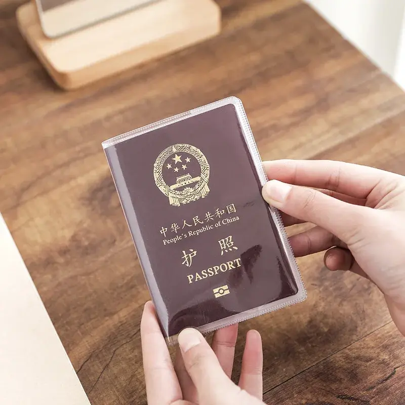 Transparent PVC Passport Cover Waterproof Protective Card Case Travel Credit Card Holder ID&Document Passport Holder Protector