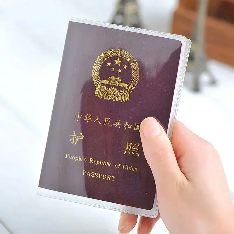 Transparent PVC Passport Cover Waterproof Protective Card Case Travel Credit Card Holder ID&Document Passport Holder Protector