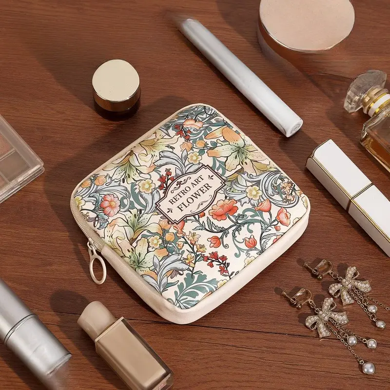 Sanitary Pads Bag Large Capacity Multifunctional Cosmetic Bag Mini Earphones Data Cables Lipstick Organizer Storage Makeup Bag