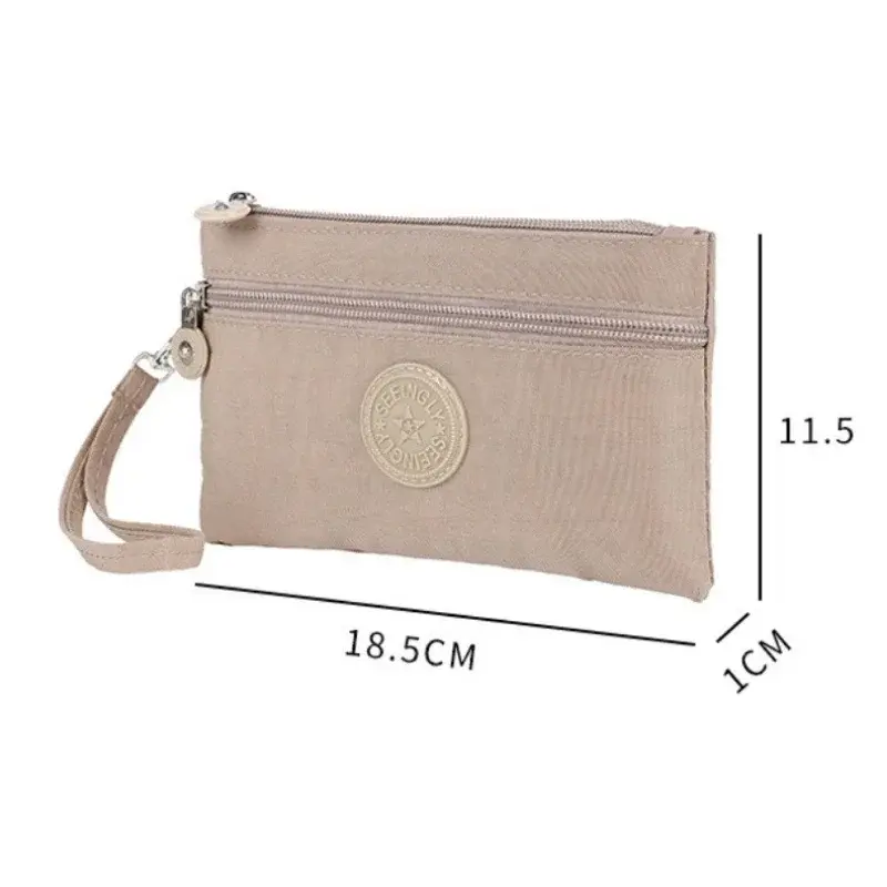 Fashion Women Nylon Coin Purse Phone Pouch Keys ID Credit Card Storage Bag Large Capacity Portable Women's Handbag Zipper Wallet