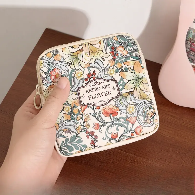 Sanitary Pads Bag Large Capacity Multifunctional Cosmetic Bag Mini Earphones Data Cables Lipstick Organizer Storage Makeup Bag