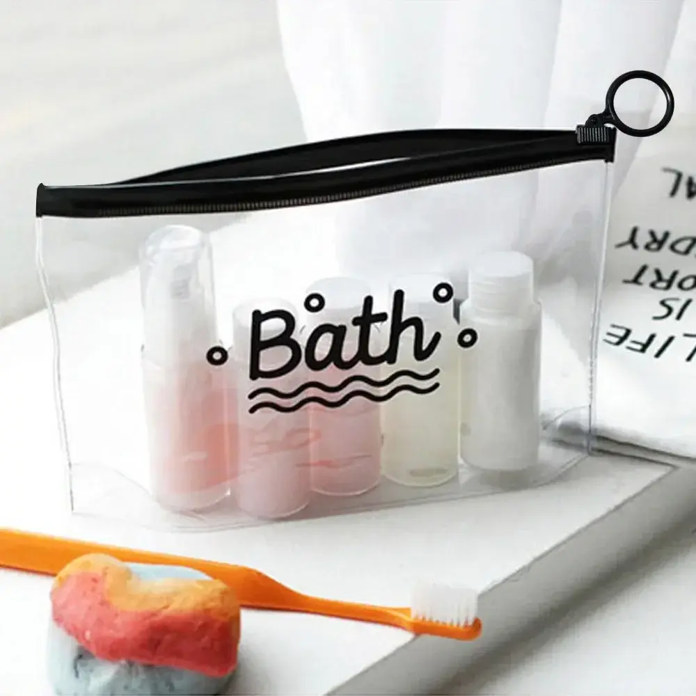 Fashion Women Transparent Cosmetic Bag Travel Clear Toothbrush Organizer Storage Toiletry Bags Beauty Makeup Case Bath Wash Bags