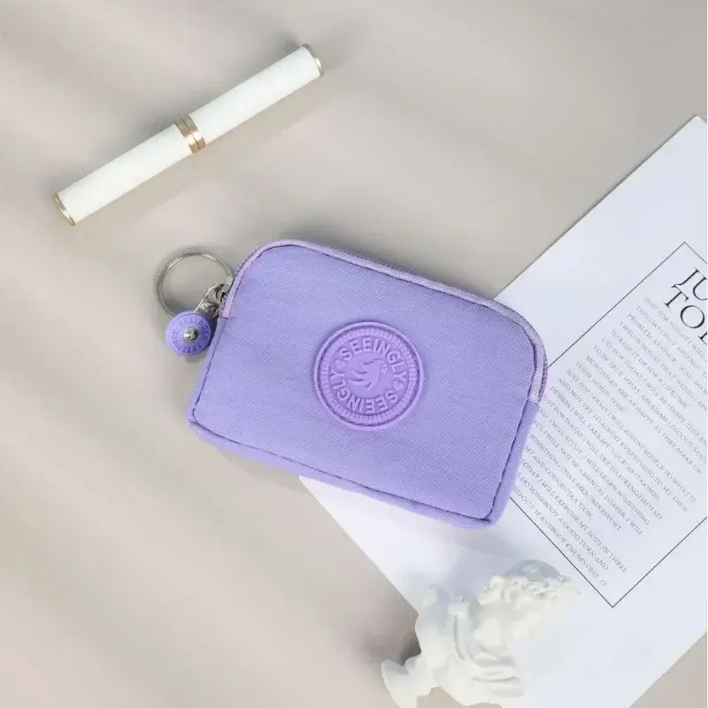 Fashion Square Nylon Coin Purse Wallet for Waterproof ID Credit Card Organizer